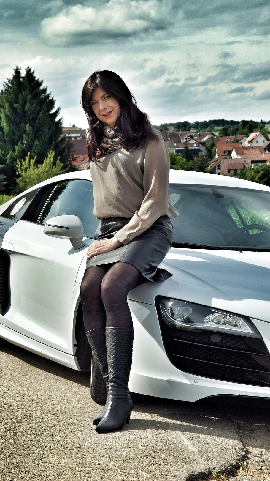 marlene, audi, r8, pkw, sport, sports car, landscape, super sports car HD wallpaper
