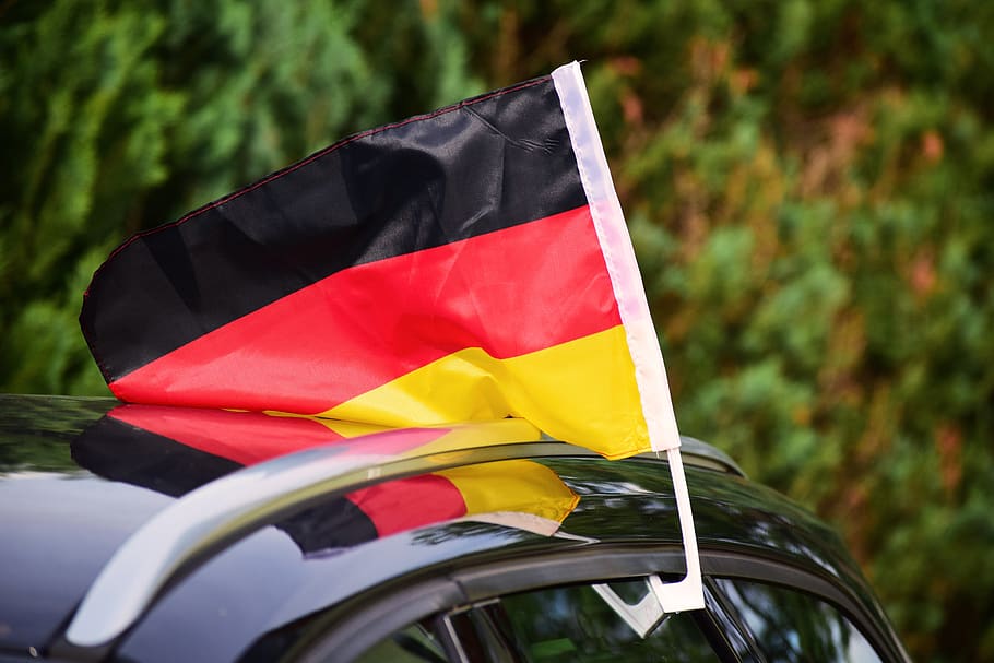 flags and pennants, germany colors, black, red, gold, national, HD wallpaper