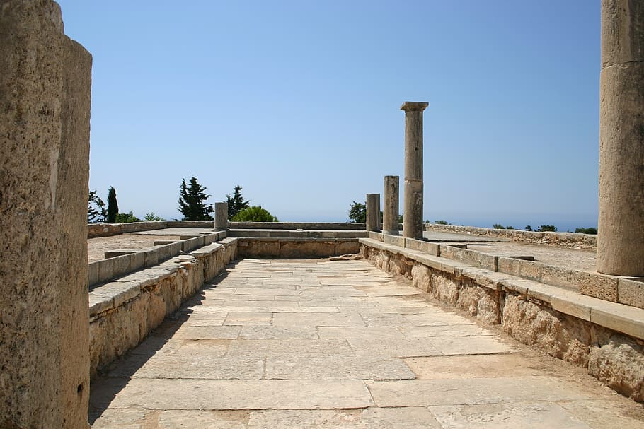 empty hallway photography, cyprus, architecture, ruins, historical HD wallpaper