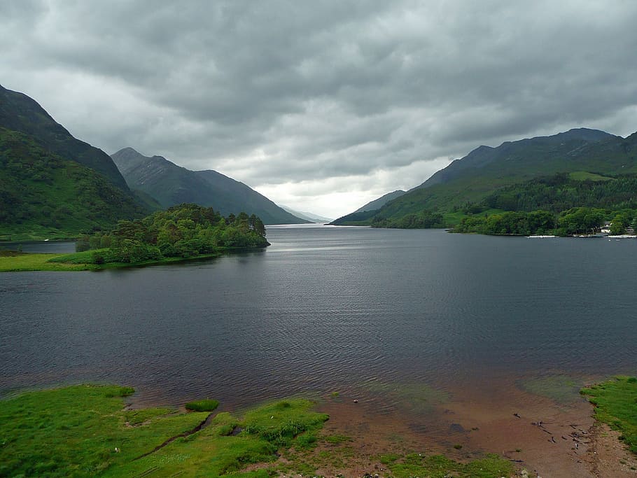 Scotland, Loch Shiel, Water, Bank, river landscape, waters