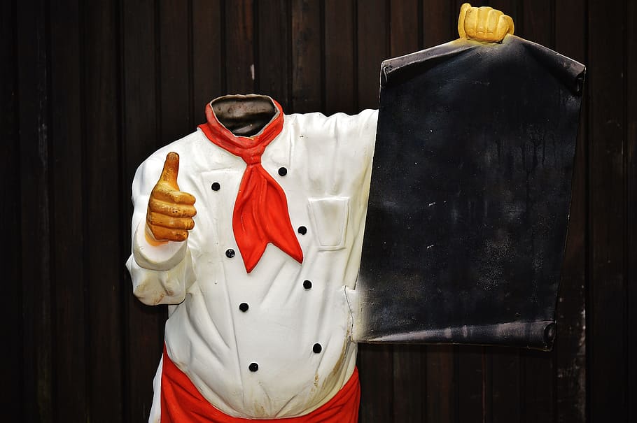 headless, cooking, figure, funny, board, clothing, standing HD wallpaper