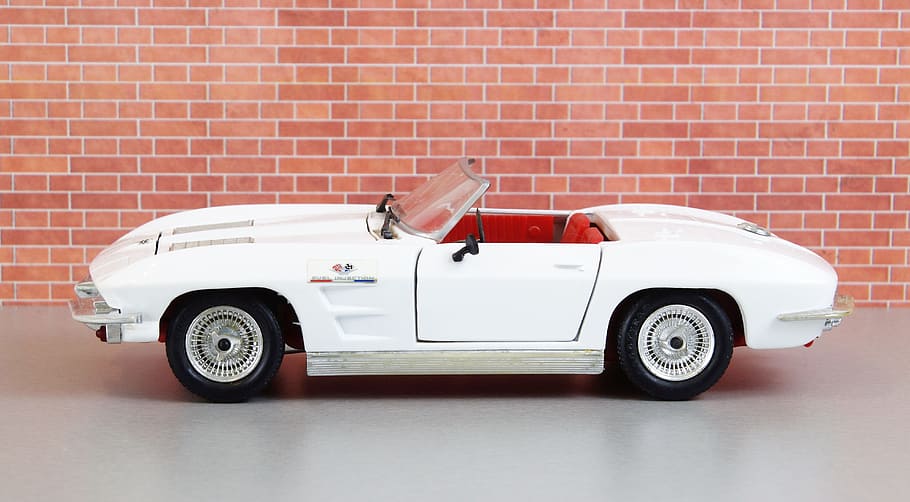 Model Car, Corvette Stingray, auto, old, toy car, usa, america HD wallpaper