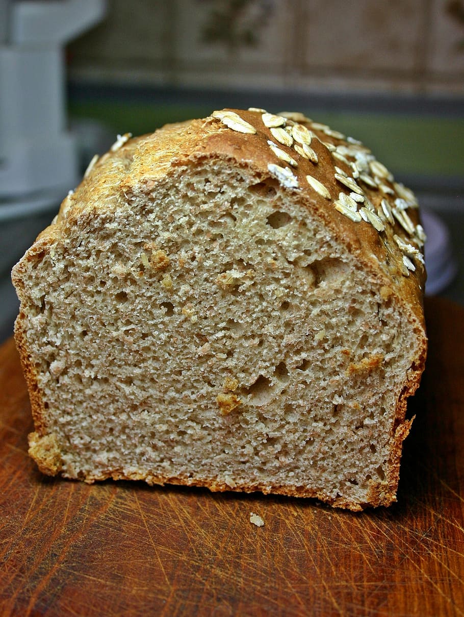 bread, spelled bread, spelt bread, oatmeal, pastries, baked goods HD wallpaper