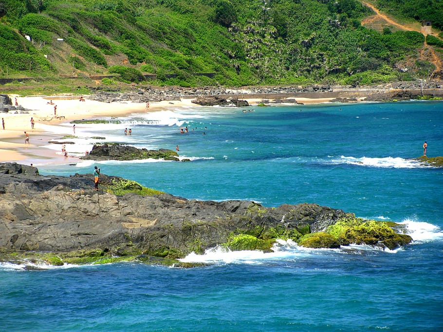 orla, nature, mar, beach, landscape, litoral, ocean, beira mar HD wallpaper