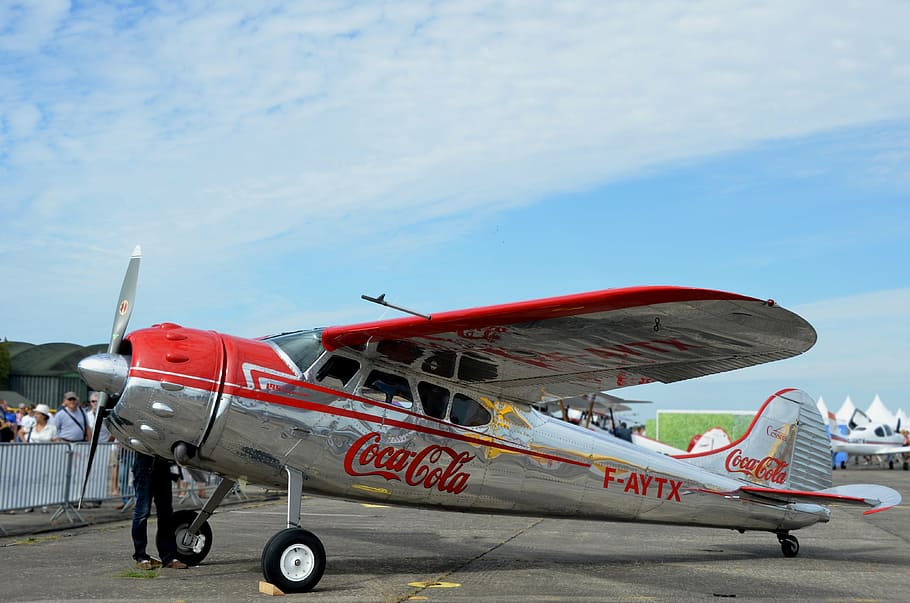 aircraft, coca cola, sky, airplane, air Vehicle, airport, transportation HD wallpaper