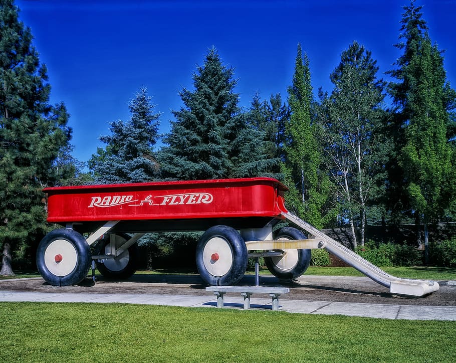 wagon, large, unique, largest, radio flyer, different, hdr HD wallpaper