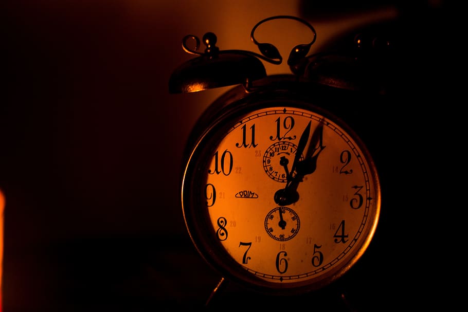 time, darkness, clock, alarm clock, number, indoors, close-up HD wallpaper