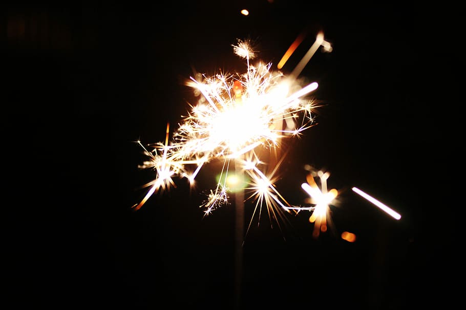 Fire, Flower, biack, firework - man made object, firework display HD wallpaper