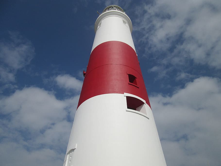 Lighthouse, Tall, Erect, Standing, High, sea, overlooking, shore, HD wallpaper