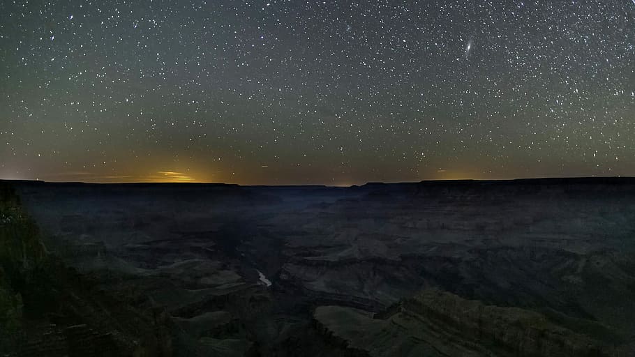 Stars over the Canyon at Grand Canyon National Park, Arizona, HD wallpaper