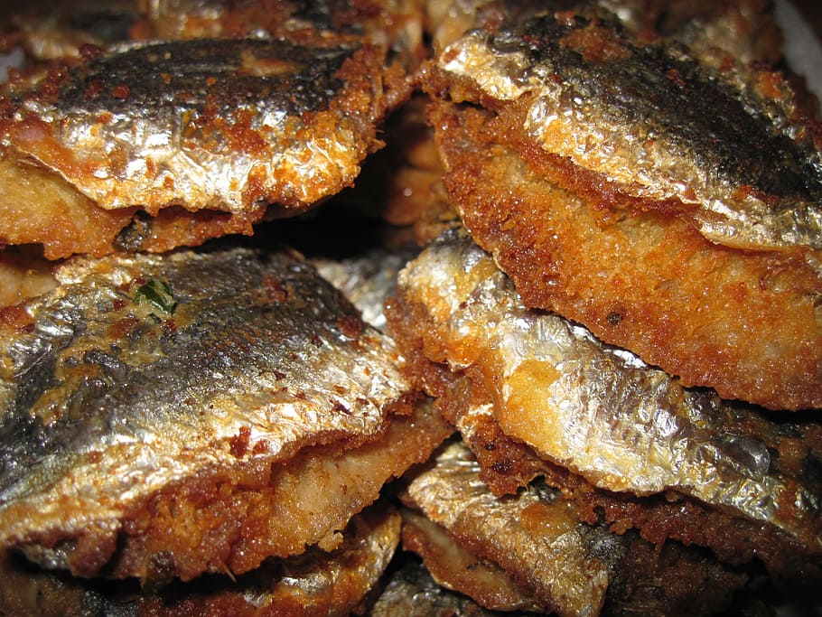 fried fish, fried sardines, cook, kitchen, mediterranean cuisine, HD wallpaper