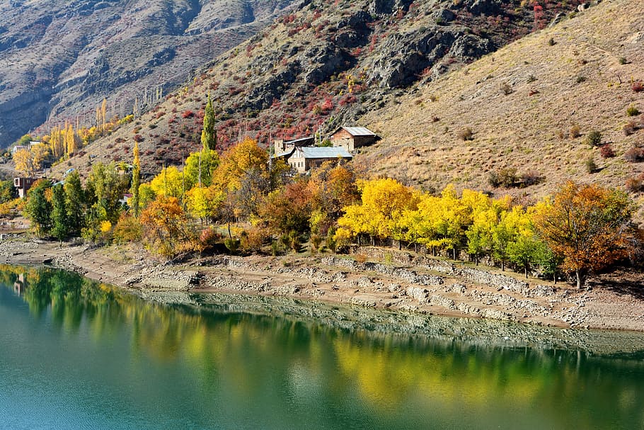 turkey, coruh river, streaming, dd, pebbles, shadows, valley HD wallpaper
