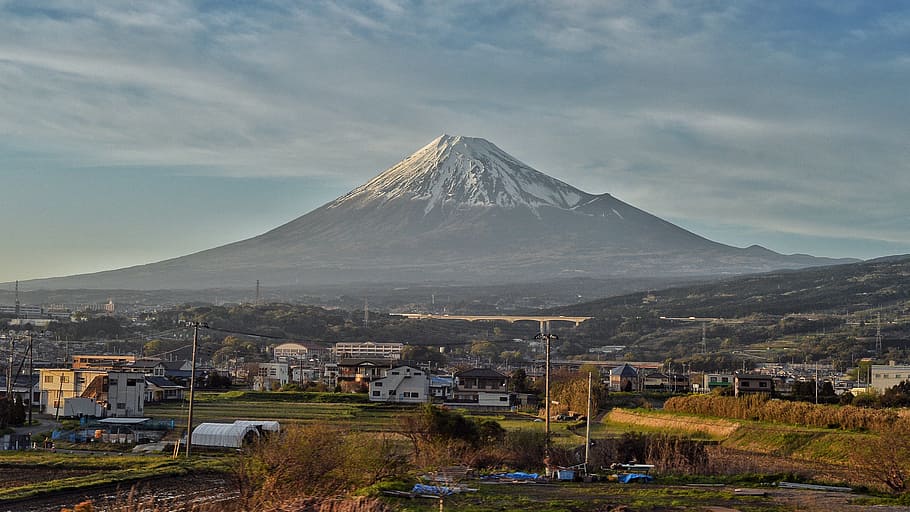 Fuji, Mountain, Japan, Japanese, landmark, travel, fujisan, HD wallpaper