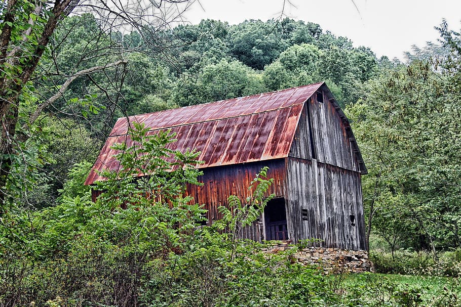 Missouri, Landscape, Scenic, Barn, Wood, wooden, old, farm, HD wallpaper