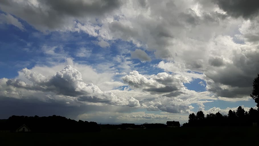 clouds, sky, landscape, dark clouds, covered sky, clouds form HD wallpaper