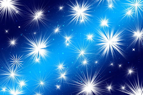 blue and white sparkling star wallpaper, christmas, advent HD wallpaper