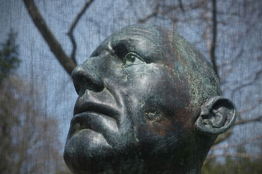 Head, Human, Adult, Face, Weird, looking, person, male, statue HD wallpaper