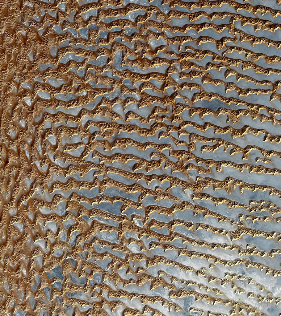 sand with water reflecting sky, desert, dunes, sand dunes, dune sea, HD wallpaper