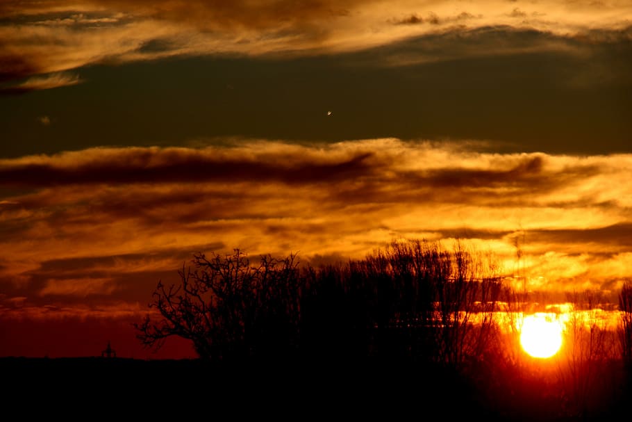 east, sun, cloud, sky, red, twilight, landscape, sunset, cloud - sky HD wallpaper