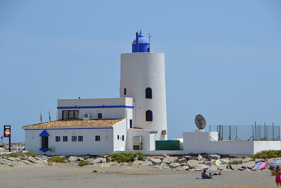 lighthouse lantern, spain, summer, built structure, architecture HD wallpaper