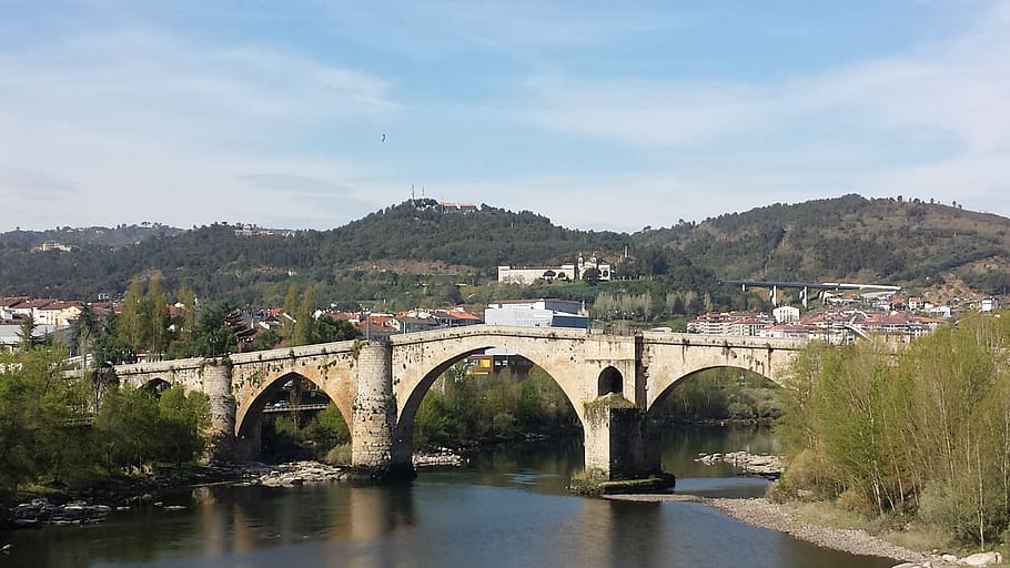 bridge, architecture, river, construction, urban, roman bridge HD wallpaper