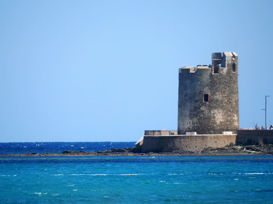 sea, torre, summer, beach, horizon, blue, landscape, holidays HD wallpaper