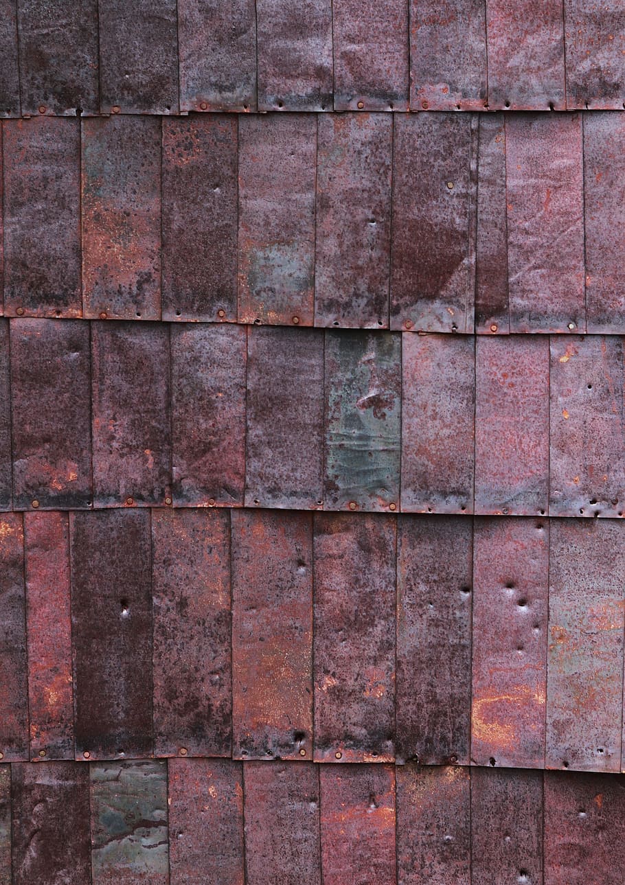 texture, metal shingles, wall, pattern, material, house, structure HD wallpaper