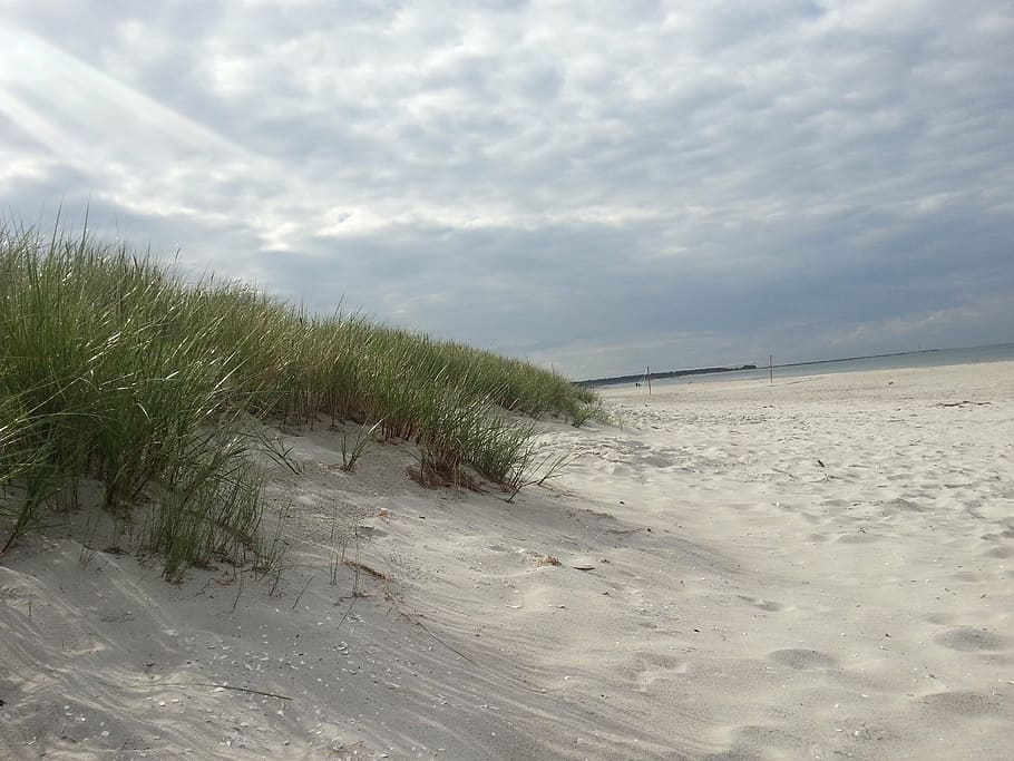 dunes, beach, baltic sea, nature, sand, sky, land, cloud - sky HD wallpaper