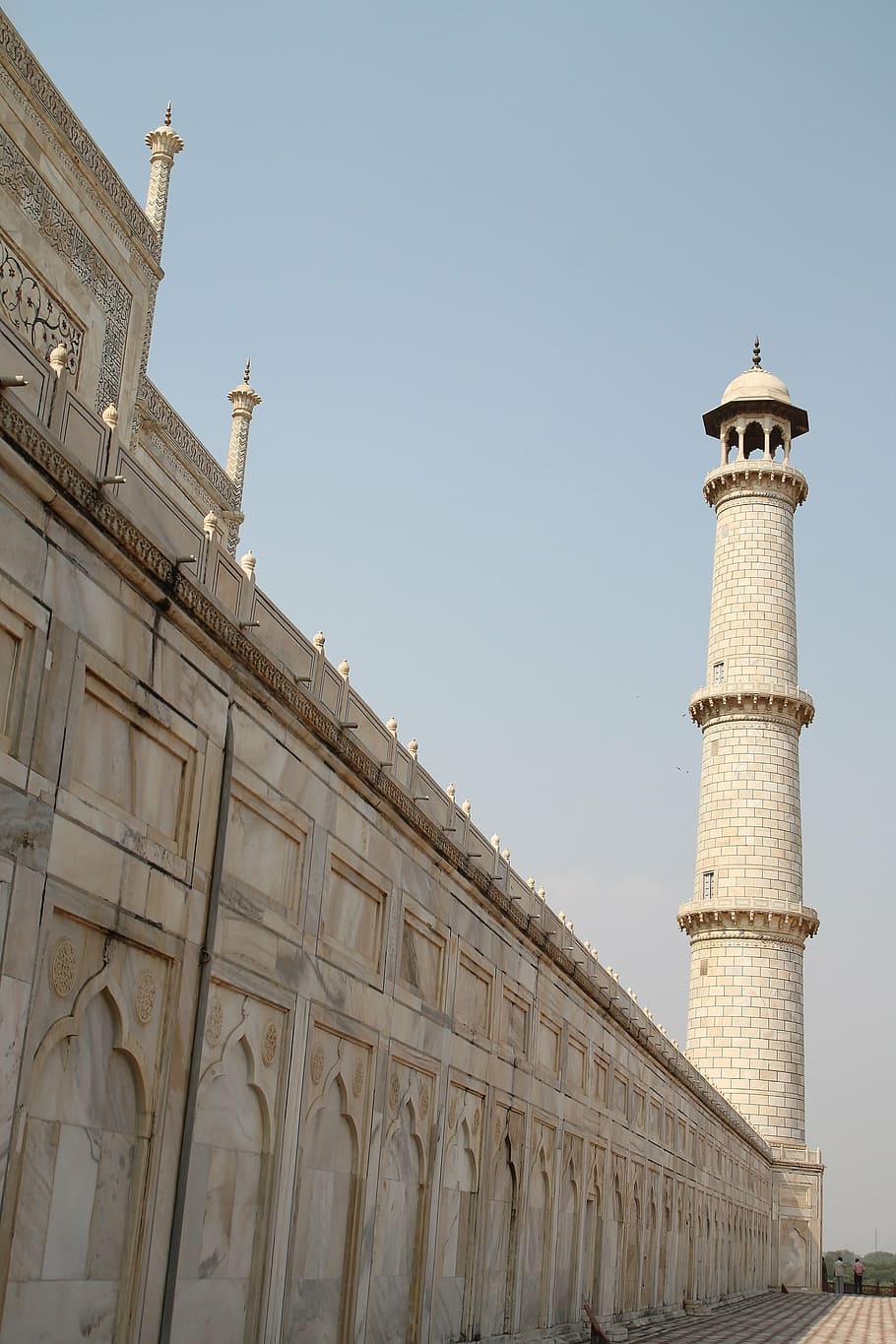 tajmahal minar, wonder, indian, landmark, architecture, tomb, HD wallpaper