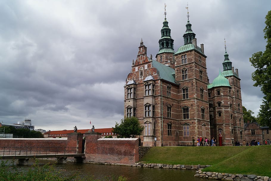 dänermark, castle, grey sky, architecture, famous Place, history HD wallpaper