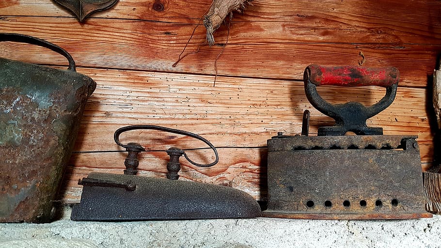 iron, old, antique, wood - material, no people, metal, day HD wallpaper