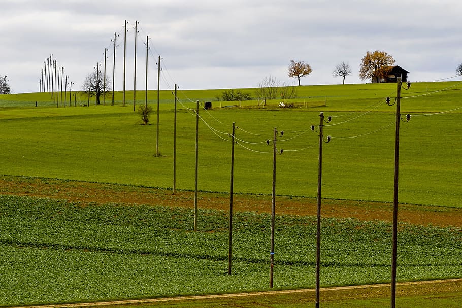 mast, strommast, current, power line, energy, electricity, upper lines HD wallpaper