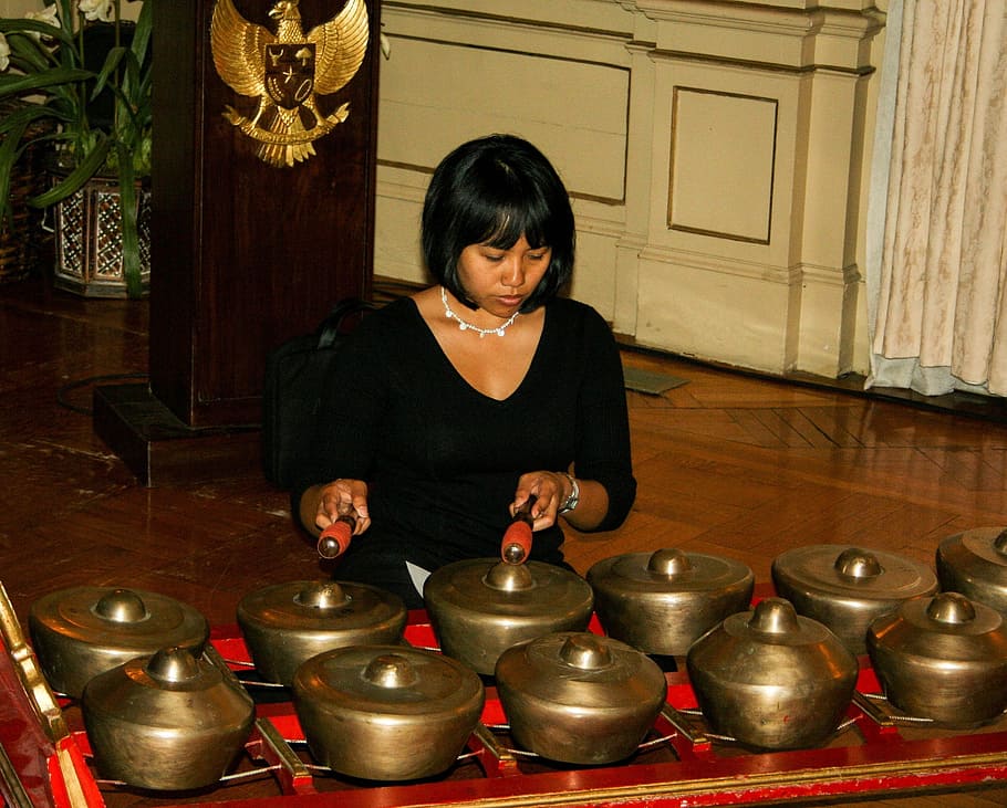 Music, Woman, Gamelan, musical instrument, gamelan musical instrument