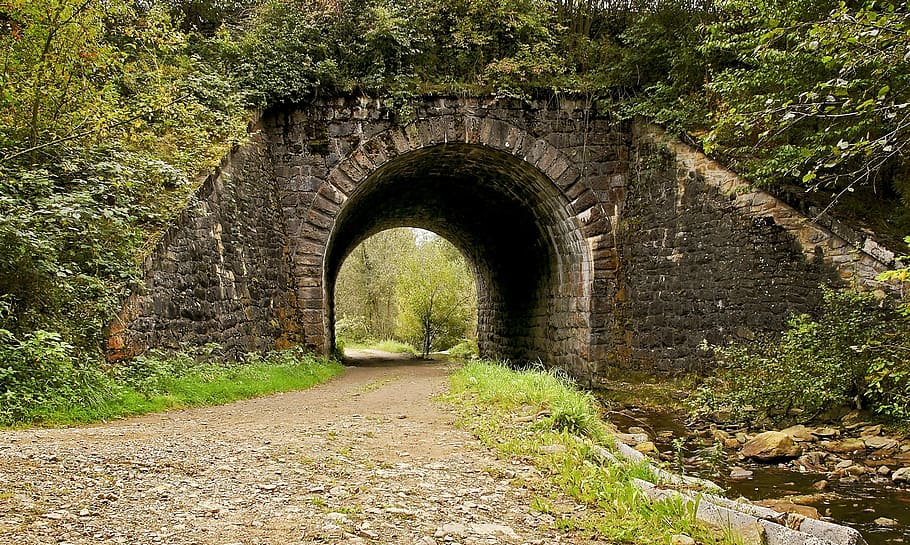 Bridge, Viaduct, Building, Stream, the viaduct, way, summer HD wallpaper