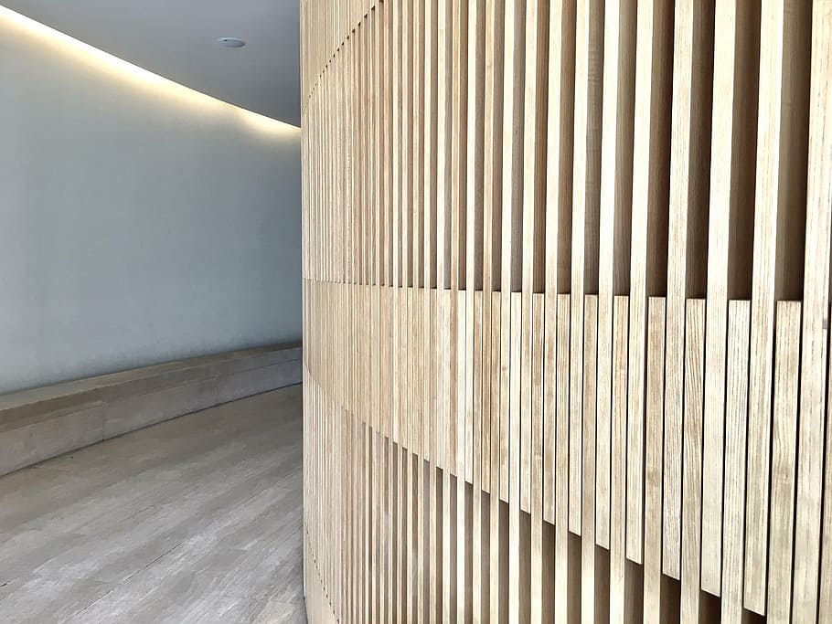 brown wooden winding wall architectural photography, lines HD wallpaper