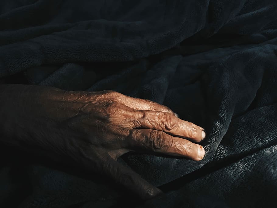close-up photography of human hand, person holding at the black textile HD wallpaper