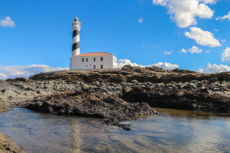 Minorca, Island, Spain, favaritx, balearic islands, costa, sea, HD wallpaper
