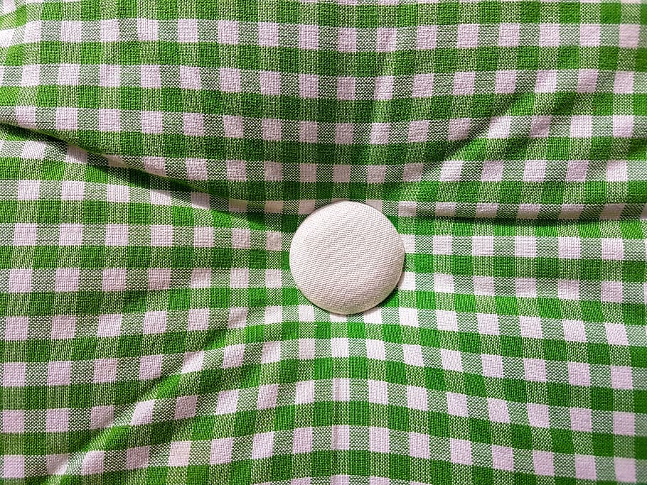 pillow, green, checked, room, object, sport, checked pattern HD wallpaper