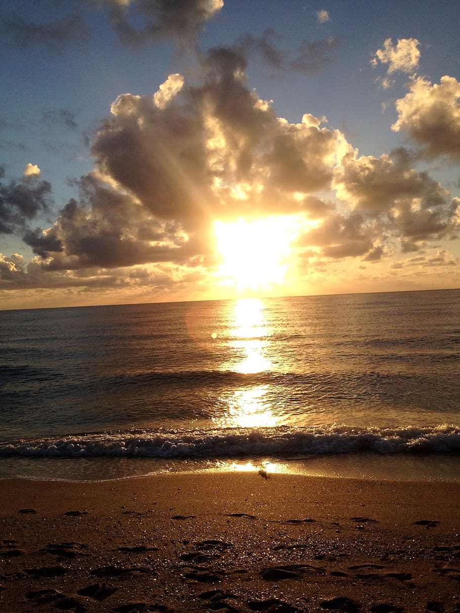 Sunrise, Florida, Clouds, Outdoors, tranquil, weather, meteorology HD wallpaper