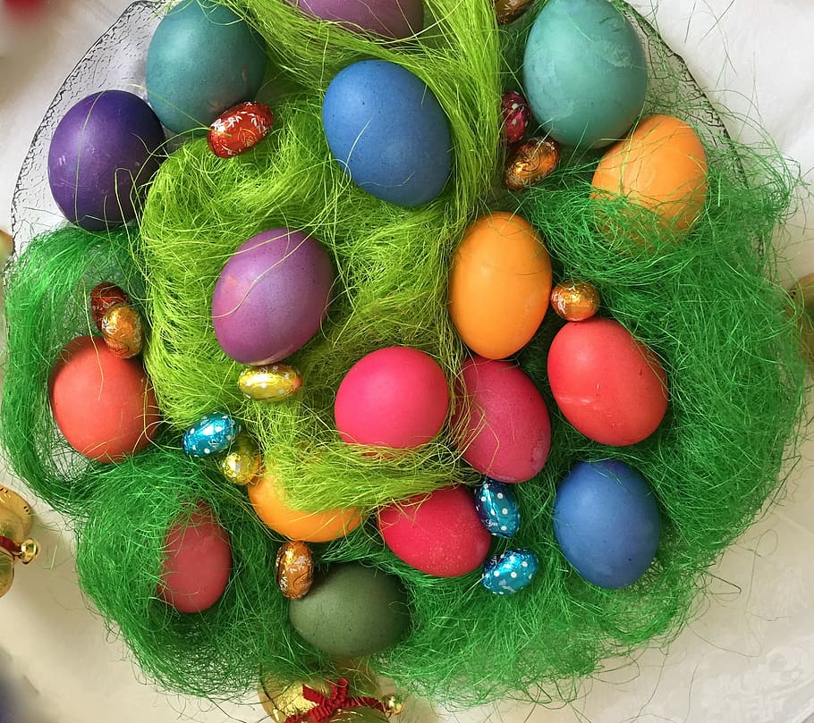 Nest, Easter, Egg, Colorful, easter nest, basket, osterkorb HD wallpaper