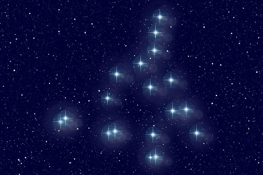 star illustration, big bar, constellation, universe, sun, space