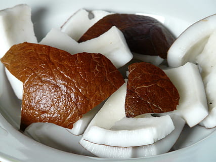 closeup photography of coconut fruit, coconuts, exotic, sweet HD wallpaper