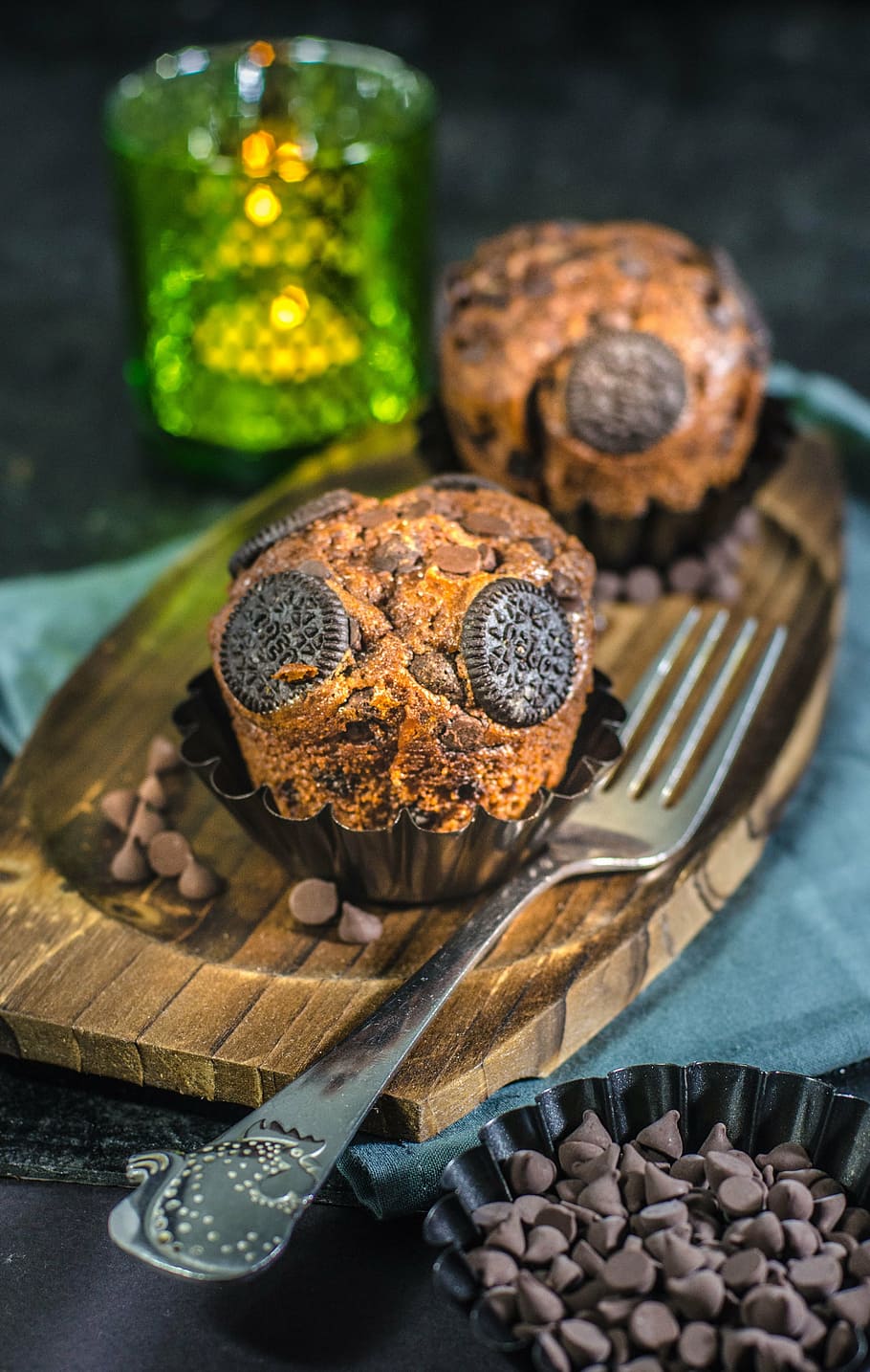 muffin, cupcake, chocolate, food, brown, food and drink, freshness HD wallpaper