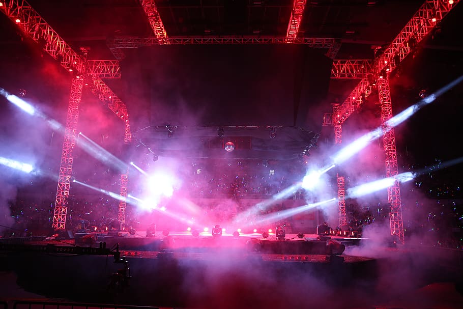 light show, stage design, arts culture and entertainment, stage - performance space HD wallpaper