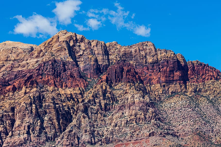 mountain, clouds, sky, nature, travel, rock, rock - object HD wallpaper