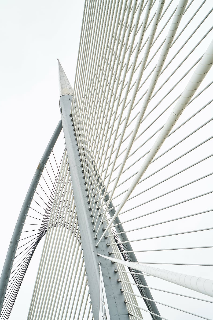 white steel bridge, contemporary, daniel, geometric shapes HD wallpaper
