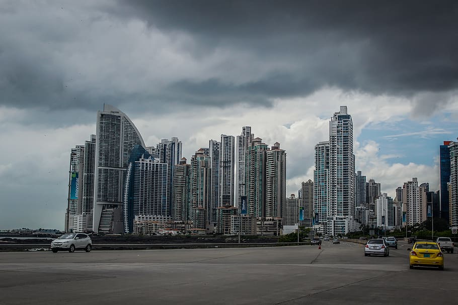 buildings during daytime, panama, city, architecture, clouds