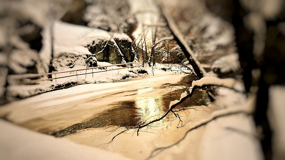 icy, cold, winter, river, frost, icicle, ice, frozen, snow HD wallpaper