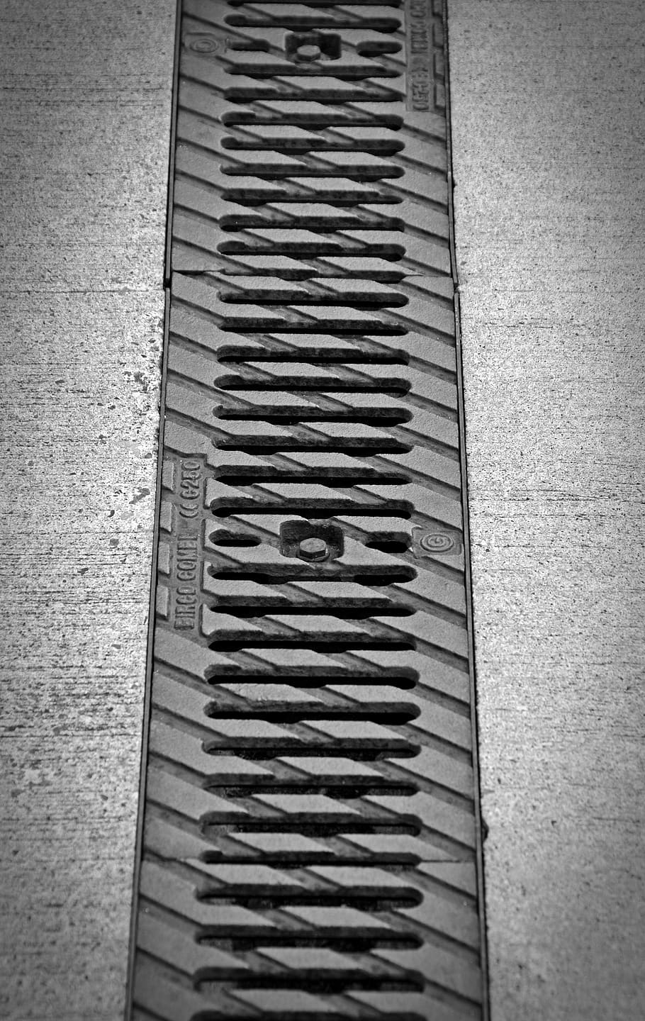 rain gutter, drain, metal, channel, ground, pattern, no people HD wallpaper
