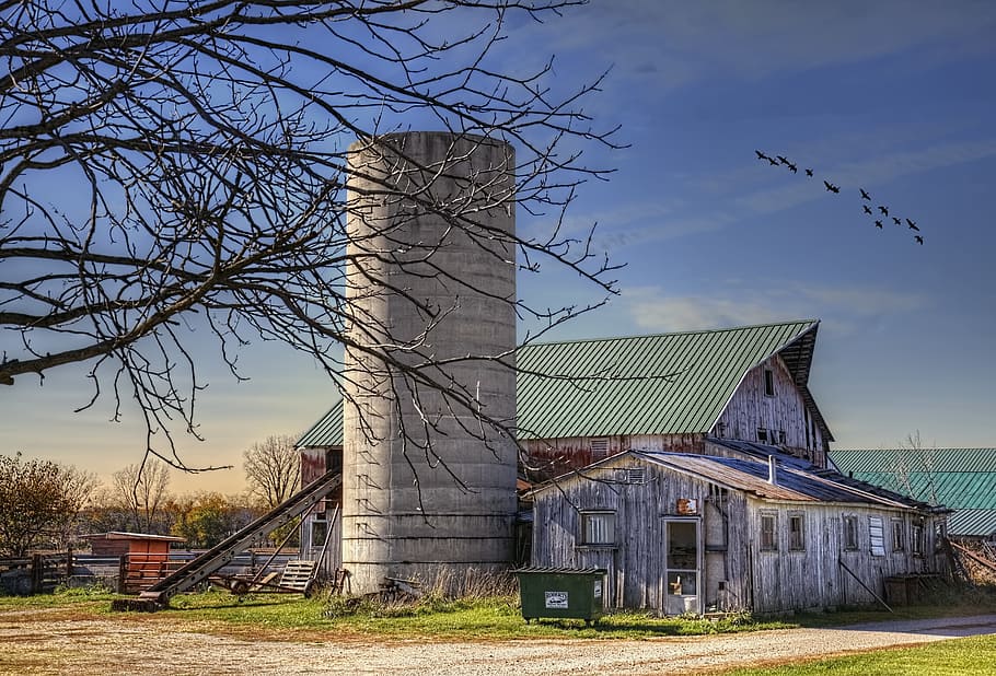 barn, rustic, barns, ohio, digital art, rural, scenic, country HD wallpaper